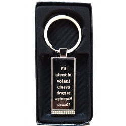 Brelocuri metalice gravate, Fii atent la volan!